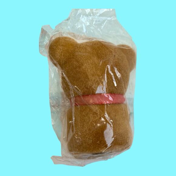 Vtg Brown Flocked Miniature Teddy Bears 3” Ornament HF Company Hong Kong NOS - Picture 10 of 13